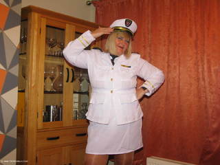Chrissy UK - Lt. Chrissy US Navy Meets The Captain Pt1
