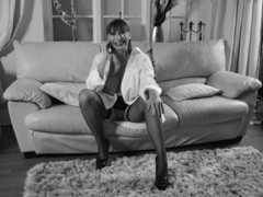 Barby Slut - White Shirt Black Stockings Gallery