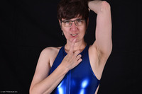 The Metallic Ellectric Blue Swimsuit featuring Hot Milf Free Pic 1