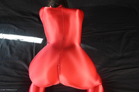 Shiny Red Catuit featuring Hot Milf
