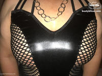 Fishnet Dress No Panties! featuring Busty Bliss