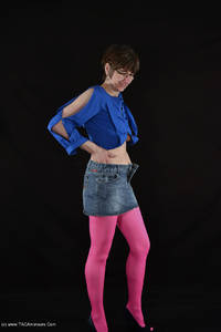 Neon Pink Pantyhose Pt1 featuring Hot Milf