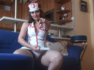 Kelly Bald - Wanking Nurse Lesson