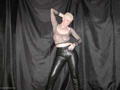 Tiffany Pearl - Skintight Leather Trousers Pt1 Gallery