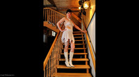 Strip On The Stairs featuring Hot Milf Free Pic 1