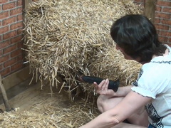 Hot Milf - Pussy Slime In The Barn Video