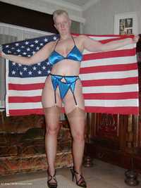 USA Flag featuring Tiffany Pearl