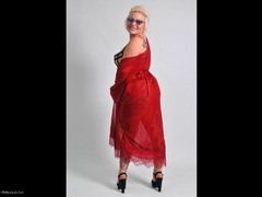 Mollie Foxxx - Red Dress  Lingerie Gallery