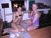 Fireside Lesbo Fun Pt1 featuring Tiffany Pearl Free Pic 1