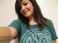 Veronica Cute In Her Green Tee featuring Heavenly Smut Free Pic 1