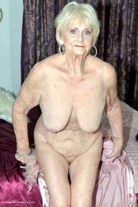 81 year old GILF Sparkle shows off her sexy body featuring Sparkle