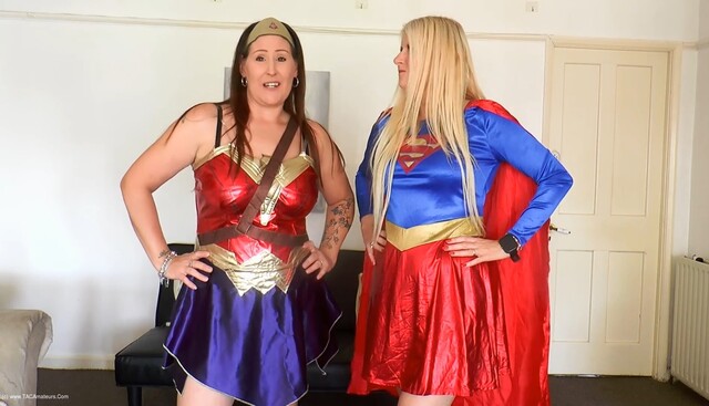 Natasha - Wonderwoman and Supergirl punish you video