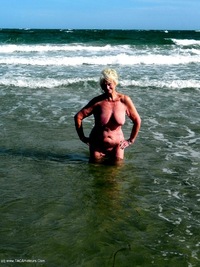 Granny Sparkle Gets Naked At The Beach featuring Sparkle