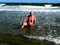 Granny Sparkle Gets Naked At The Beach featuring Sparkle