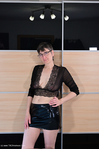 Black Wetlook Skirt featuring Hot Milf