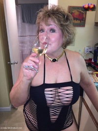 Busty Granny Bliss All Laced Up In Black featuring Busty Bliss