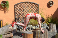 Red Bodystocking In The Sunshine Pt1 featuring Hot Milf