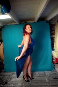 Photo Shoot In Blue featuring Sara Banks