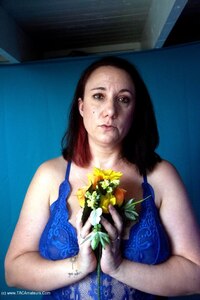 Photo Shoot In Blue featuring Sara Banks