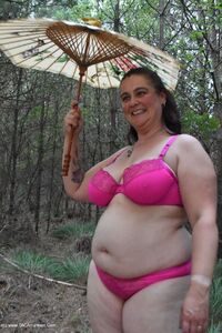 Stripping in the woods featuring Cheeky Dee