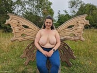 Posing topless and naked featuring Cheeky Dee