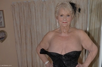 Sexy black basque and stockings featuring Sparkle Free Pic 1