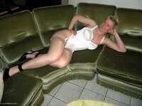 White Lingerie On The Sofa featuring Tiffany Pearl Free Pic 1