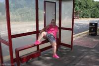 Flashing At The Bus Shelter featuring Lexie Cummings Free Pic 1
