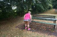 Stripping By The Picnic Bench featuring Lexie Cummings Free Pic 1
