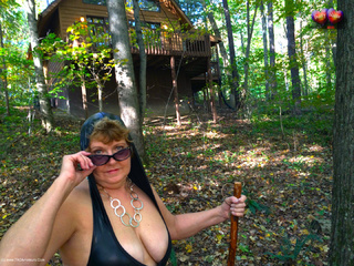 Busty Bliss - Busty Granny Bliss's Sex House In The Woods